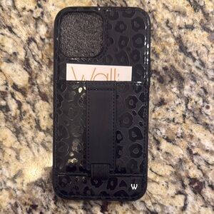 Walli Black Leopard Phone Case with Card Holder for iPhone 13 Pro Max
